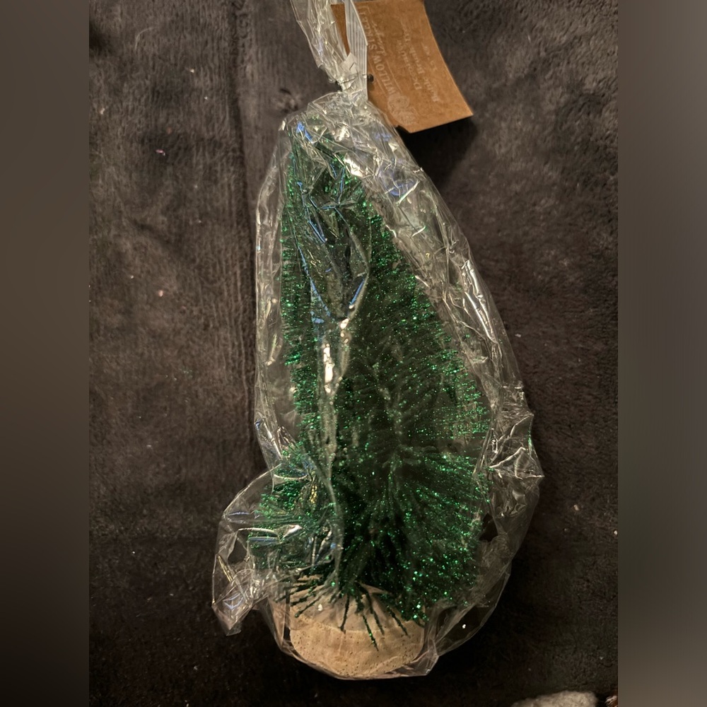 Mini glittery tree with wooden base